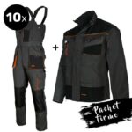 10x pachet Costum salopeta de lucru pentru constructii -Oferta Top