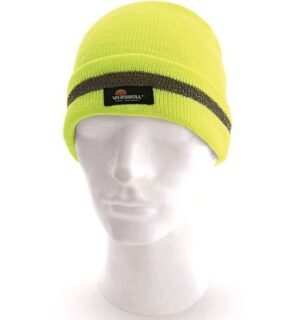 Caciula calduroasa fluorescenta iarna galbena