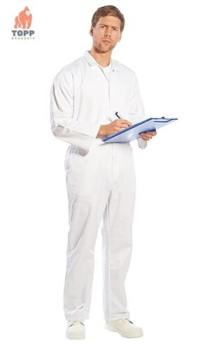 Combinezon alb industria alimentara - spalare 60 grade