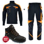Costum de lucru confortabil: Pantalon, Jacheta si Bocanci