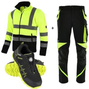 Costum de lucru confortabil: Pantaloni, Polar si Pantofi