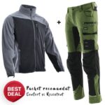 Costum de lucru confortabil si flexibil: Polar gros si Pantaloni elastici