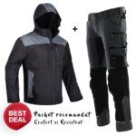 Costum de lucru optim: Jacheta Softshell si Pantaloni elastici