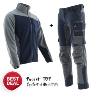 Costum de lucru: Polar gros si Pantaloni elastici | confort si flexibilitate