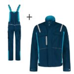 Costum de lucru salopeta pantaloni si jacheta bumbac 100%