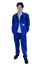 Costum ignifug albastru royal pentru sudori