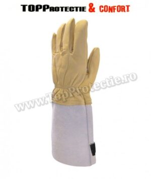 FINAL - Manusi de pompier,din piele integrala de bovina,moale,galbena