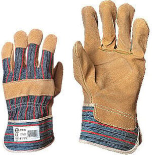 FINAL - Manusi de protectie mecanica manipulant din piele combinat cu textil dungi 200