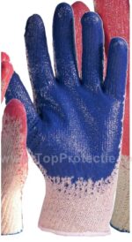 FINAL - Manusi protectie impregnate in latex albastru rezistenta buna 3860