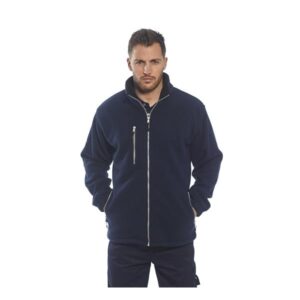 Geaca polar cu design sport gri, negru, bleumarin