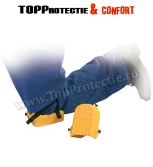 Genunchiere din poliuretan,material plastic galben