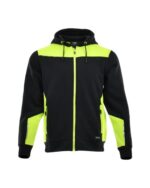 Hanorac de lucru cu gluga confortabil Negru + Galben reflectorizant