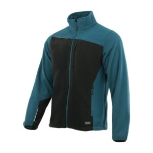 Hanorac de lucru fleece barbati Confort Plus negru/petrol