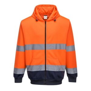 Hanorac reflectorizant cu gluga si fermoar