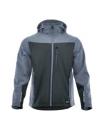 Jacheta de lucru Softshell cu gluga | Gri + Negru
