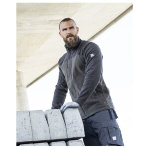 Jacheta de tip vanatoare fleece subtire maro