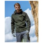 Jacheta de tip vanatoare fleece subtire verde