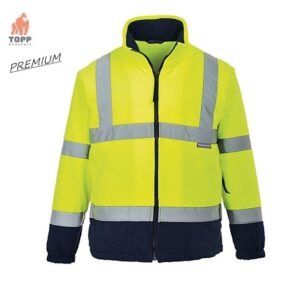 Jacheta fleece reflectorizanta contrast Premium