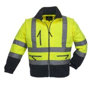 Jacheta fleece reflectorizanta maneci detasabile