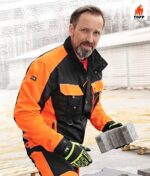 Jacheta lucru perfomanta Contrast negru/portocaliu