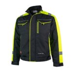 Jacheta reflectorizanta de lucru - negru-galben