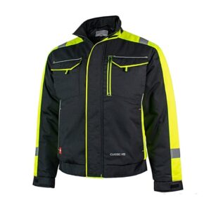 Jacheta reflectorizanta de lucru - negru-galben