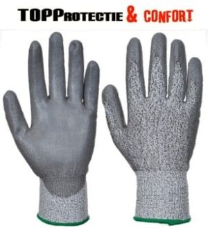 Manusi antitaiere CUT 5 poliuretan gri