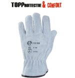 Manusi de lucru din piele spalt bovina incheietura elastica 1110
