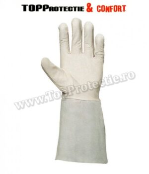 Manusi de sudura din piele integrala de ovina,moale,cu manseta 15 cm
