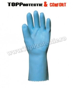 Manusi protectie material bumbac imersat în latex albastru