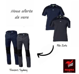 Oferta - Set pantaloni de lucru de vara cu tricou bleumarin