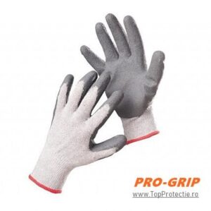 Pachet 12perechi Manusi protectie tricotate palma imersata PE gri