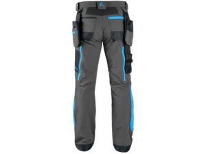 Pantaloni de lucru 4-way stretch cu Cordura CXS Naos gri-negru