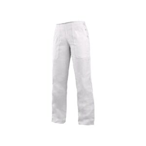 Pantaloni de lucru albi subtiri pentru dame 