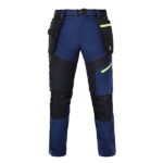 Pantaloni de lucru foarte elastici 4-WAY cu buzunare aplicate exterioare pentru scule