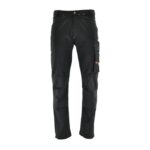 Pantaloni salopeta Flexibili | Mecanici auto | Negru-Portocaliu