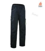 Pantaloni talie MISTI femei - albastru