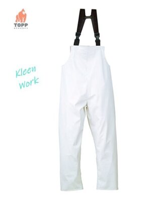 Salopeta cu pieptar impermeabila alba industrie