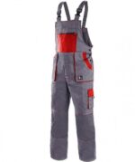 Salopeta de bumbac BiColor gri / rosu