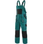 Salopeta de bumbac BiColor verde / gri