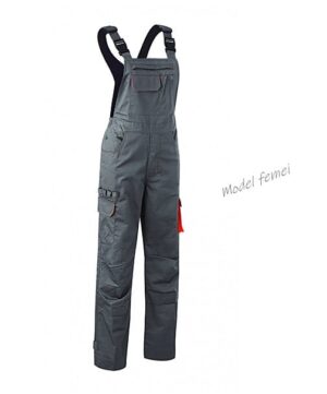 Salopeta pieptar MISTI gri rezistent la abraziune