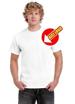 Tricou alb Gildan GI5000 bumbac de calitate