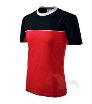 Tricou bicolor ADL109 rosu-negru, albastru-bleumarin