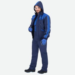 Ultime - Costum salopeta de iarna bleumarin jacheta + pantaloni - in limita stocului